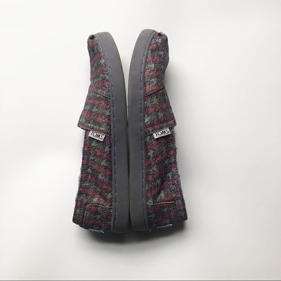 ** Toms ** purple glitter lined slip on shoes - Picture 3 of 7